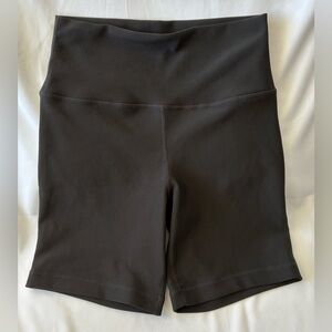 Yogalicious Rib Everyday 7” Womens Bike Lycra Sport Shorts Black Size Large
